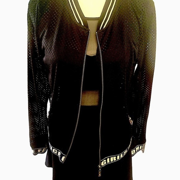 Embroidered Zipper Jacket with Pearls and Stones - Picture 3 of 7